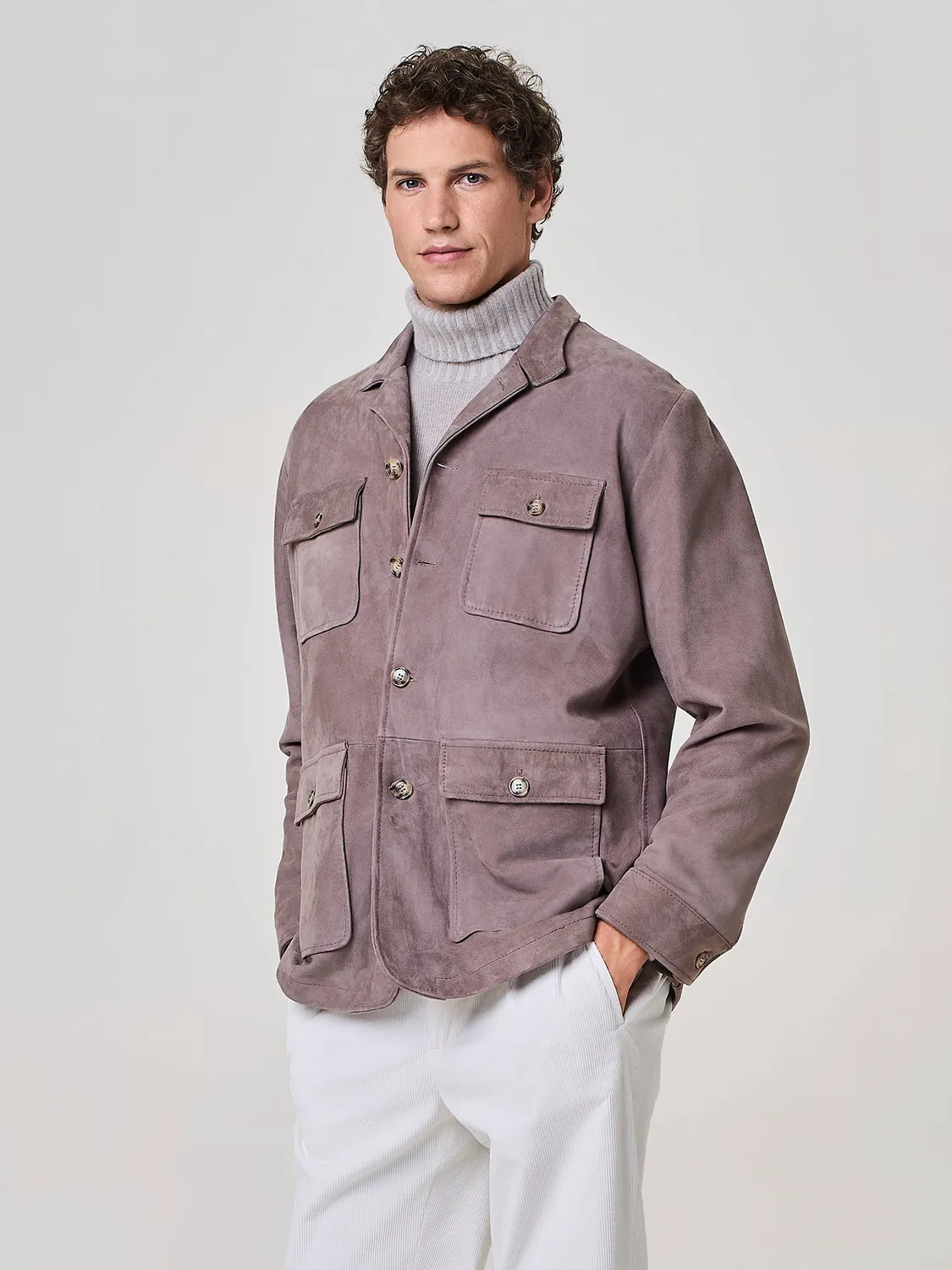 Paul Taylor Giacca Field Camoscio Rust Pelle Foderata