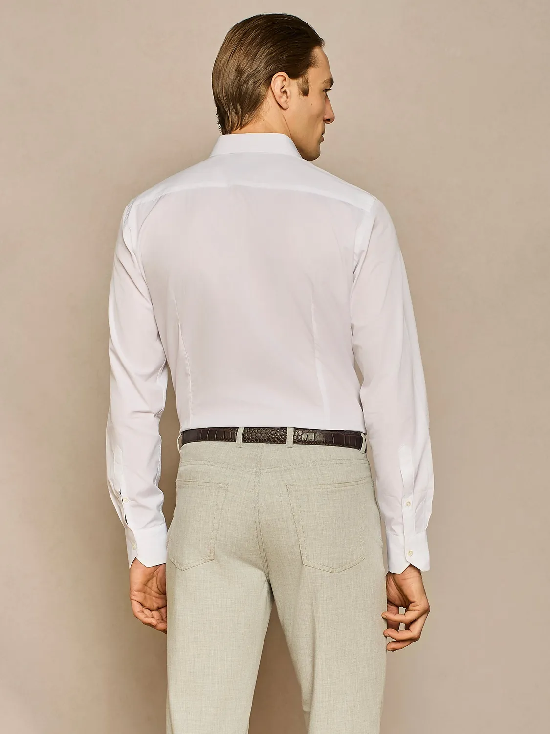 Paul Taylor camicia popeline cotone bianca regular fit