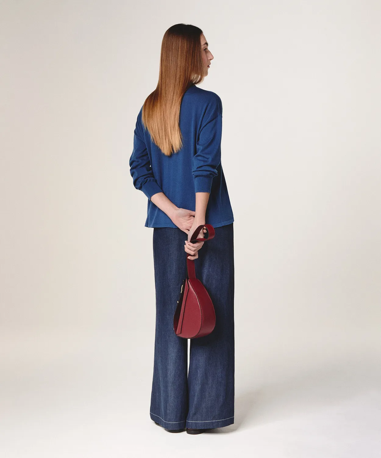 Rodier Borsa Valeria Pelle Tracolla Rosso Bordeaux