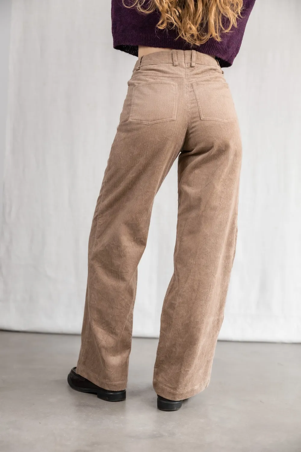 Jyoti Fair Works Tushar pantaloni velluto cappuccino
