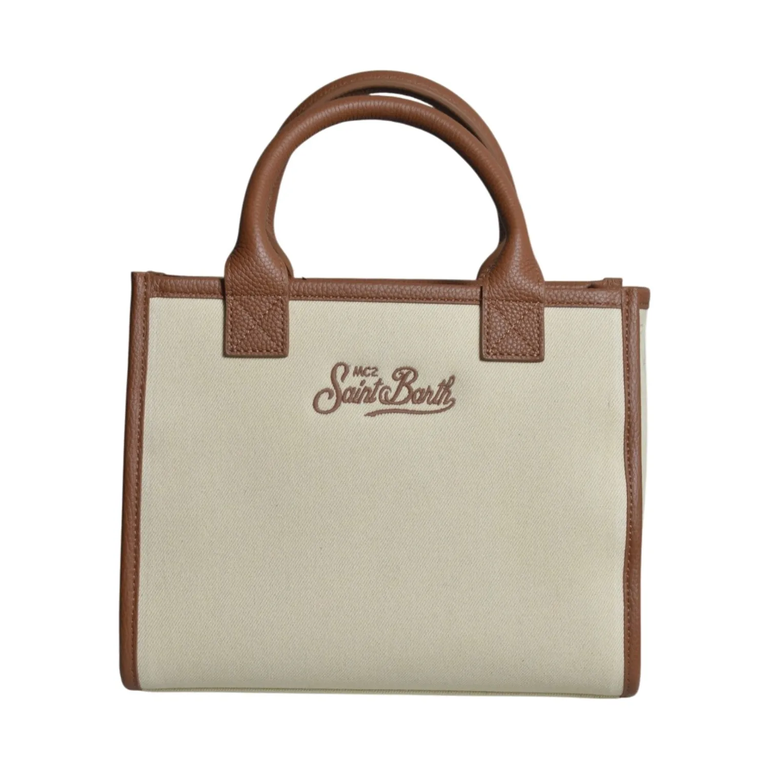 Saint Barth Vanity VANMD001 borsa beige canvas media