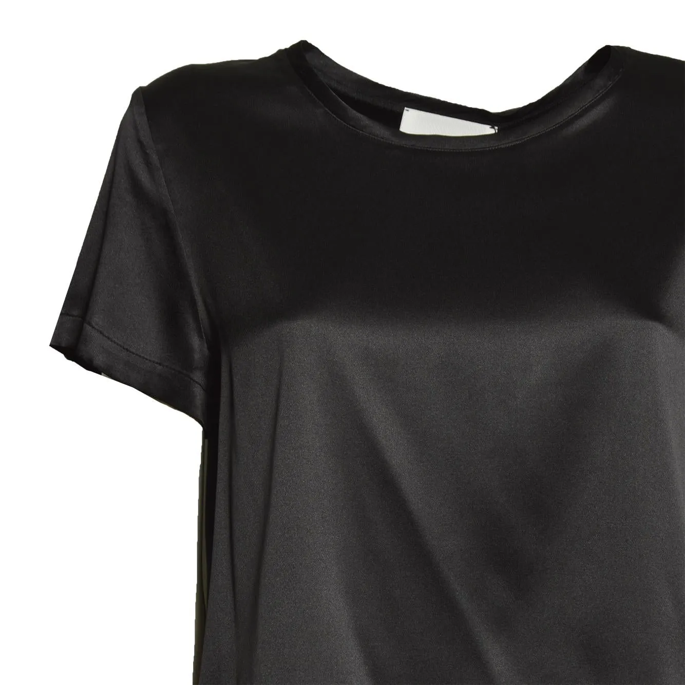 Solotre M1AB0173 t-shirt seta nera