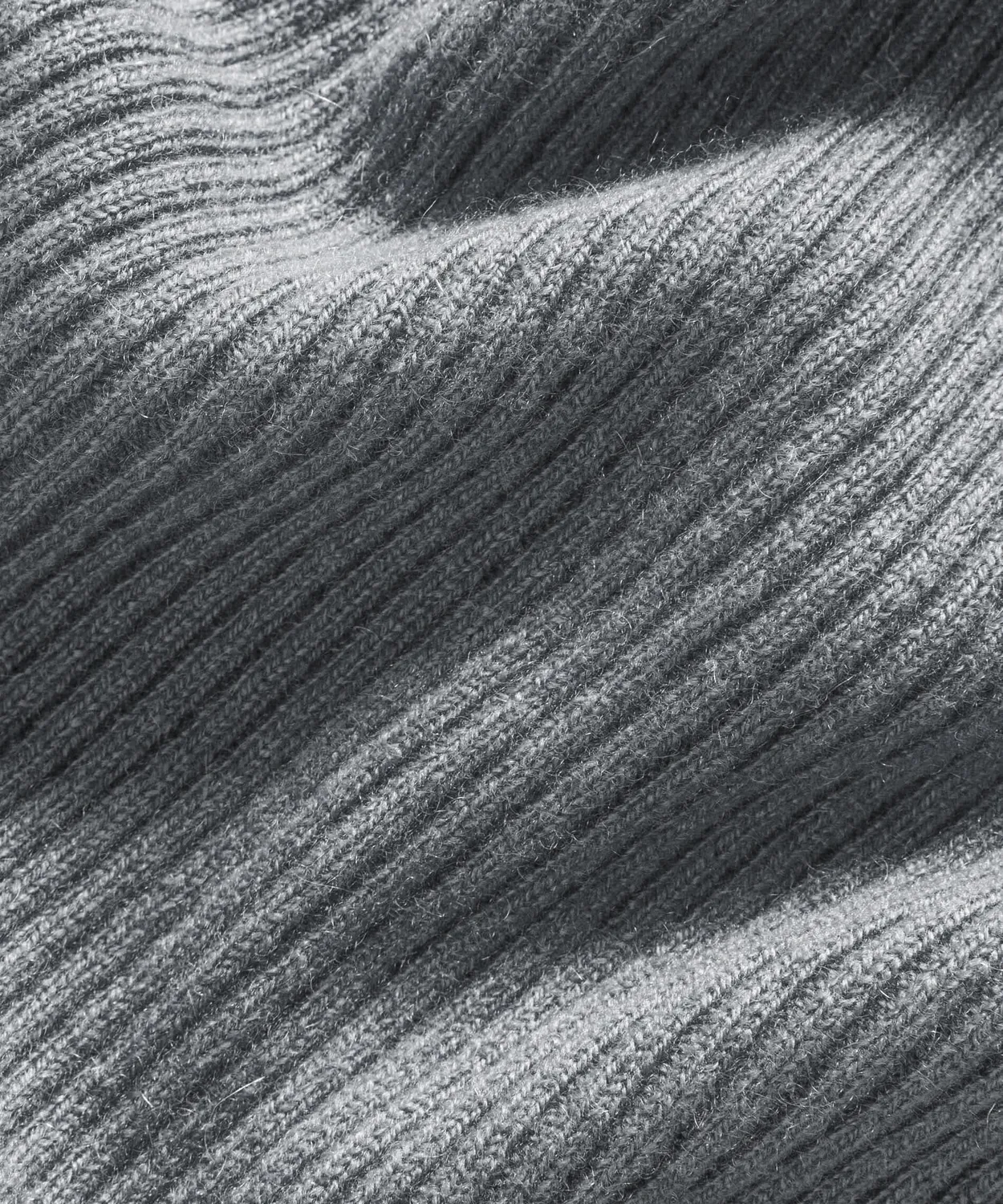 Rodier maglione cashmere collo tunisino grigio chiaro 2 fili