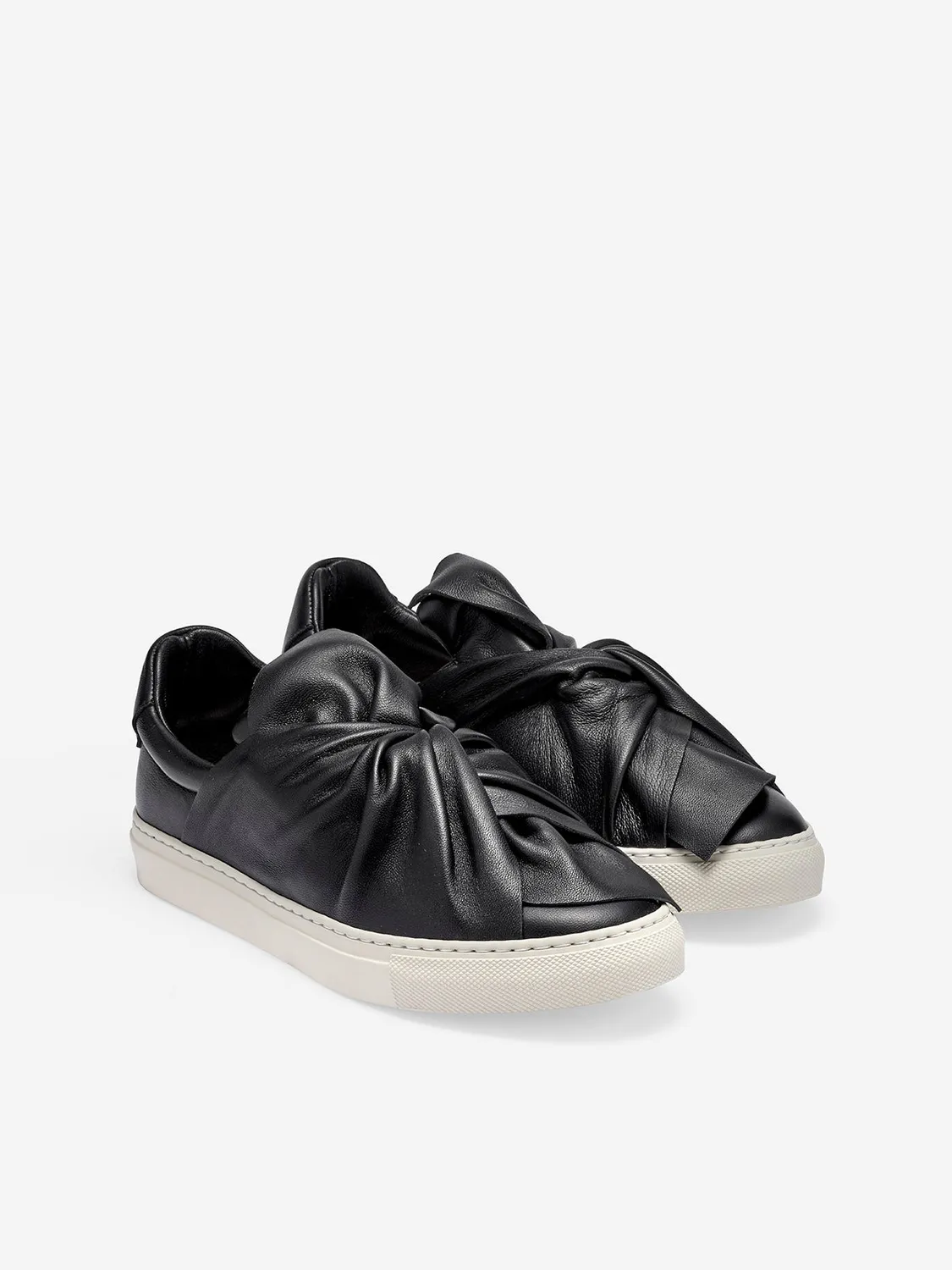 PORTS Bee sneakers pelle nero slip-on