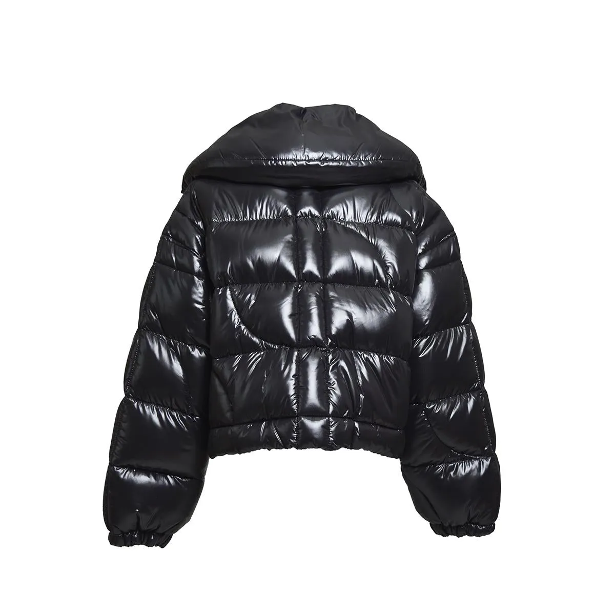 Patou OU0240123 piumino cropped nero in nylon