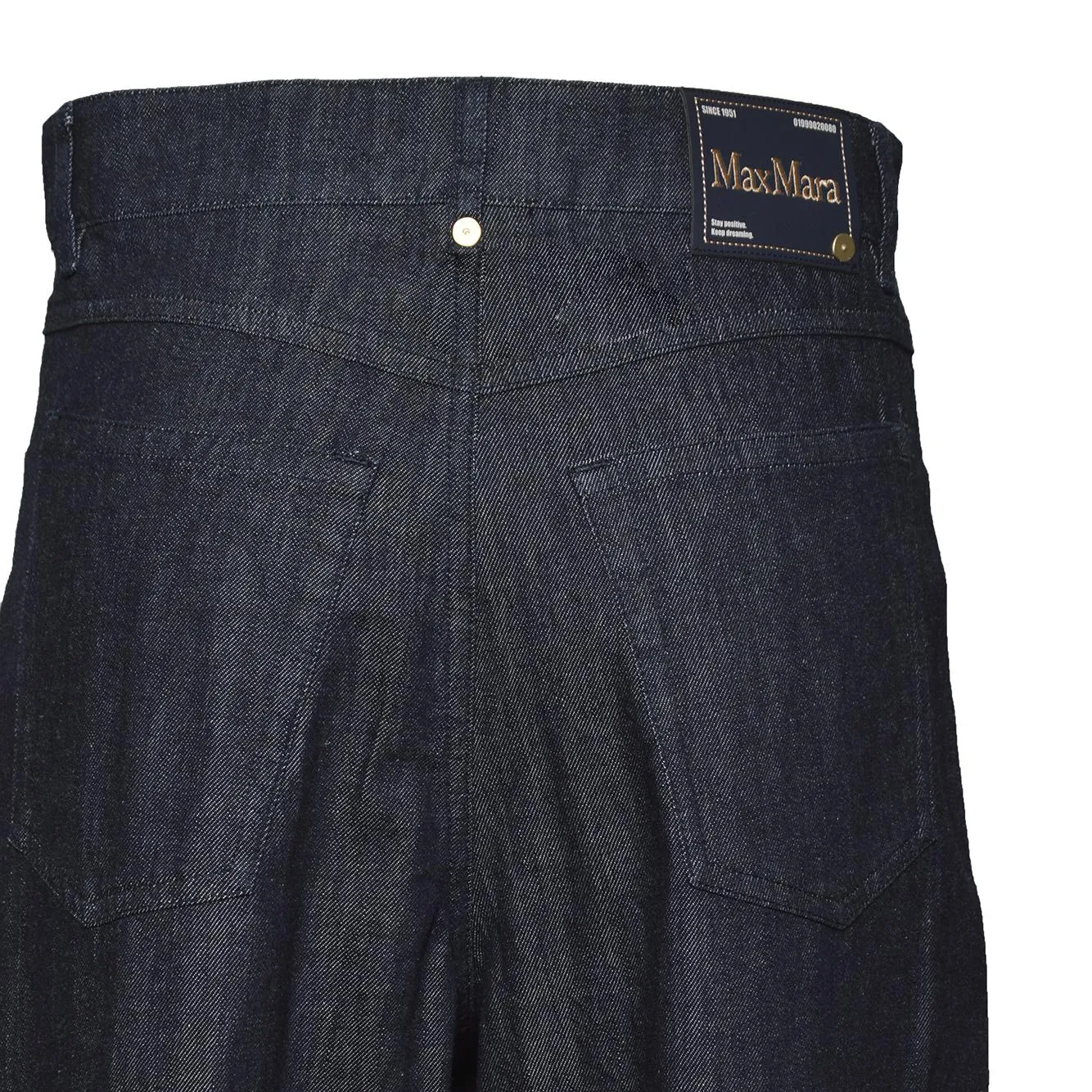 S Max Mara Lavinia jeans denim blu cotone kapok