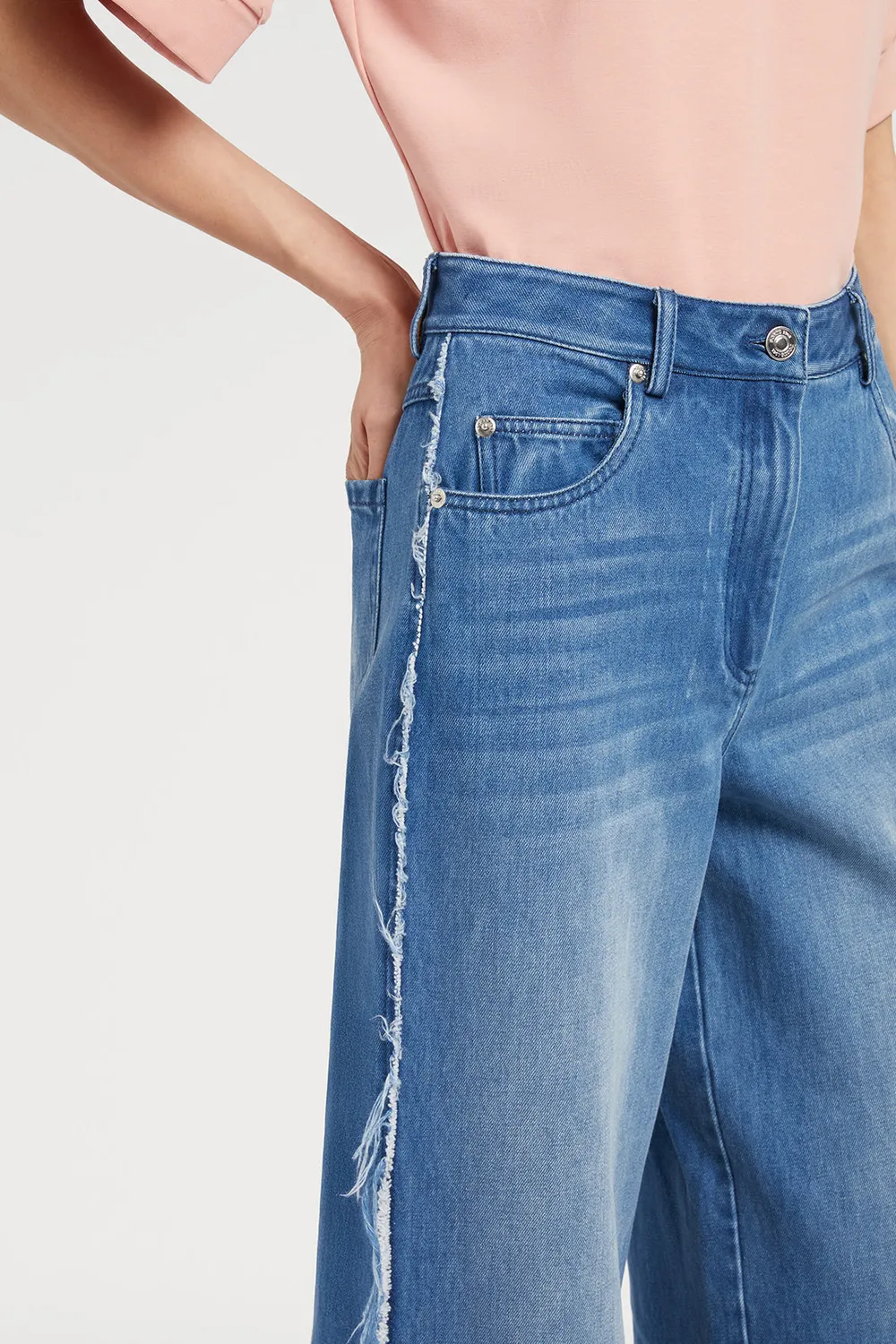 PORTS 1961 jeans washed denim blue mix donna lavaggio chiaro