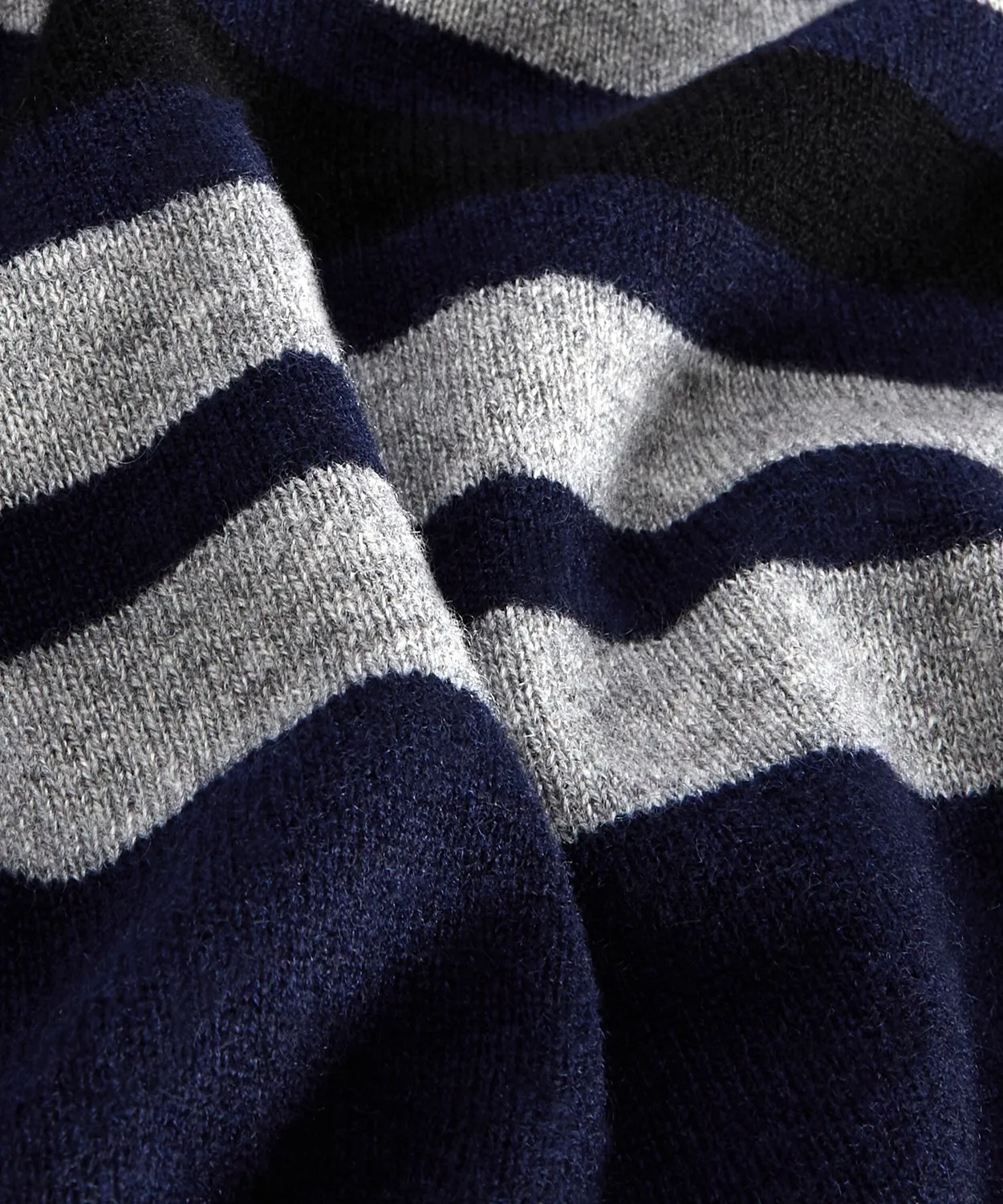 Rodier Stola in cashmere blu navy frange 2 strati