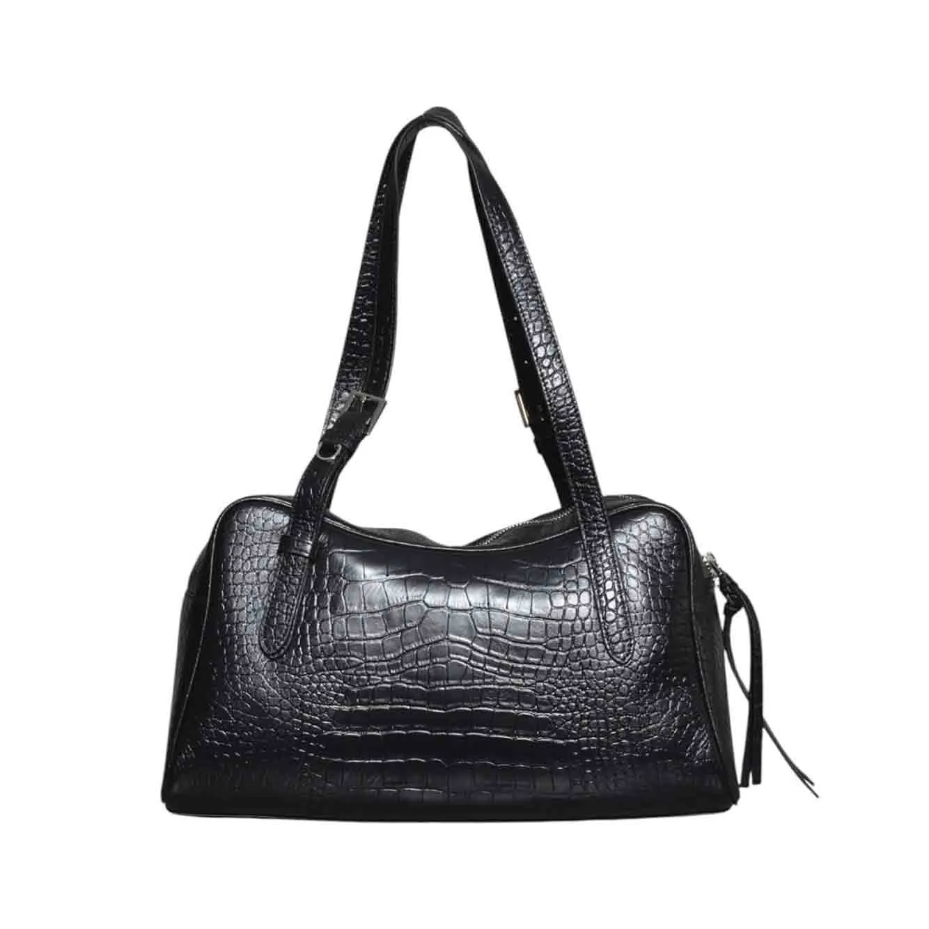 No:rae Clio Big N62SB620COL shopper donna nero cocco pelle