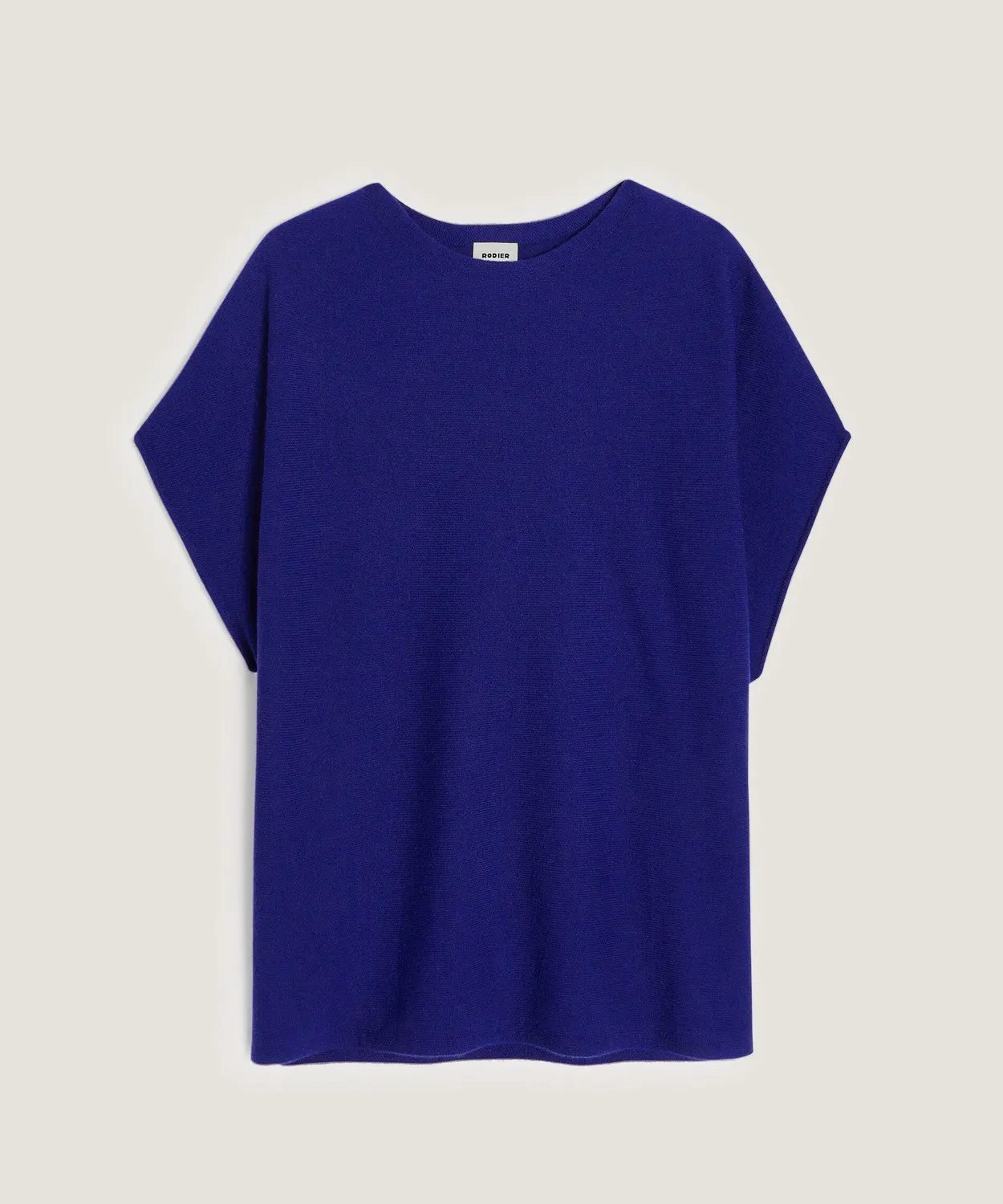 Rodier Poncho Cashmere Blu Oltremare 100% Cashmere
