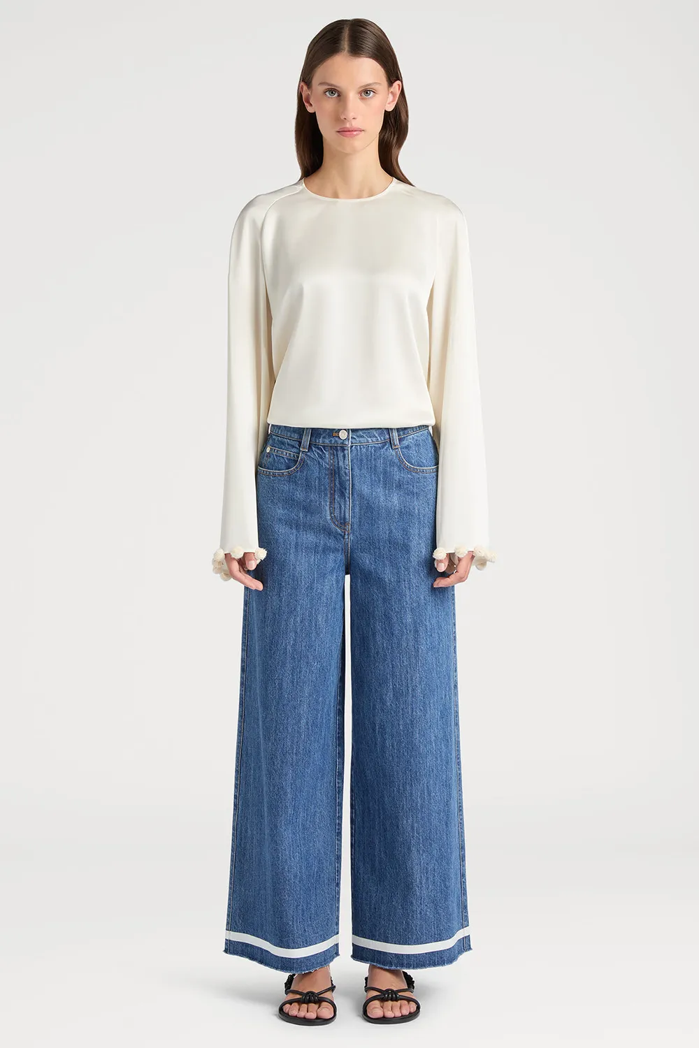 Ports 1961 PW125HLS02 blusa avorio 36 maniche palloncino