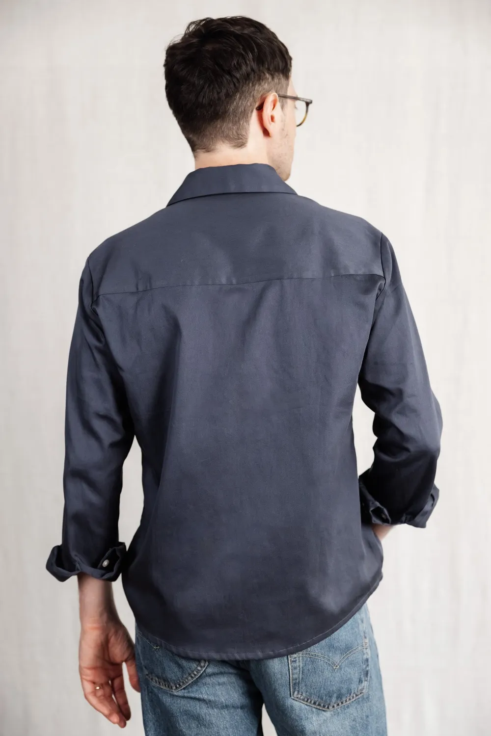 Jyoti Himat camicia cotone uomo grigio scuro