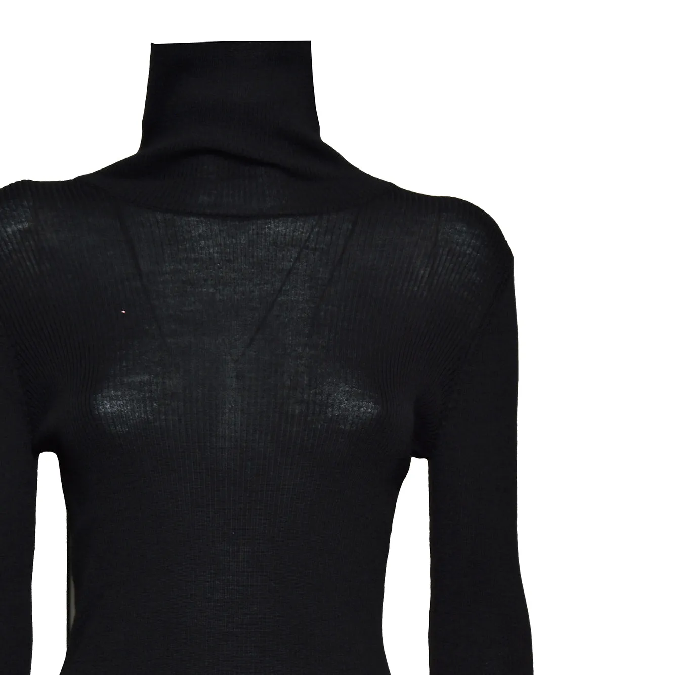 Our Legacy W4263SB maglia collo alto nera merino