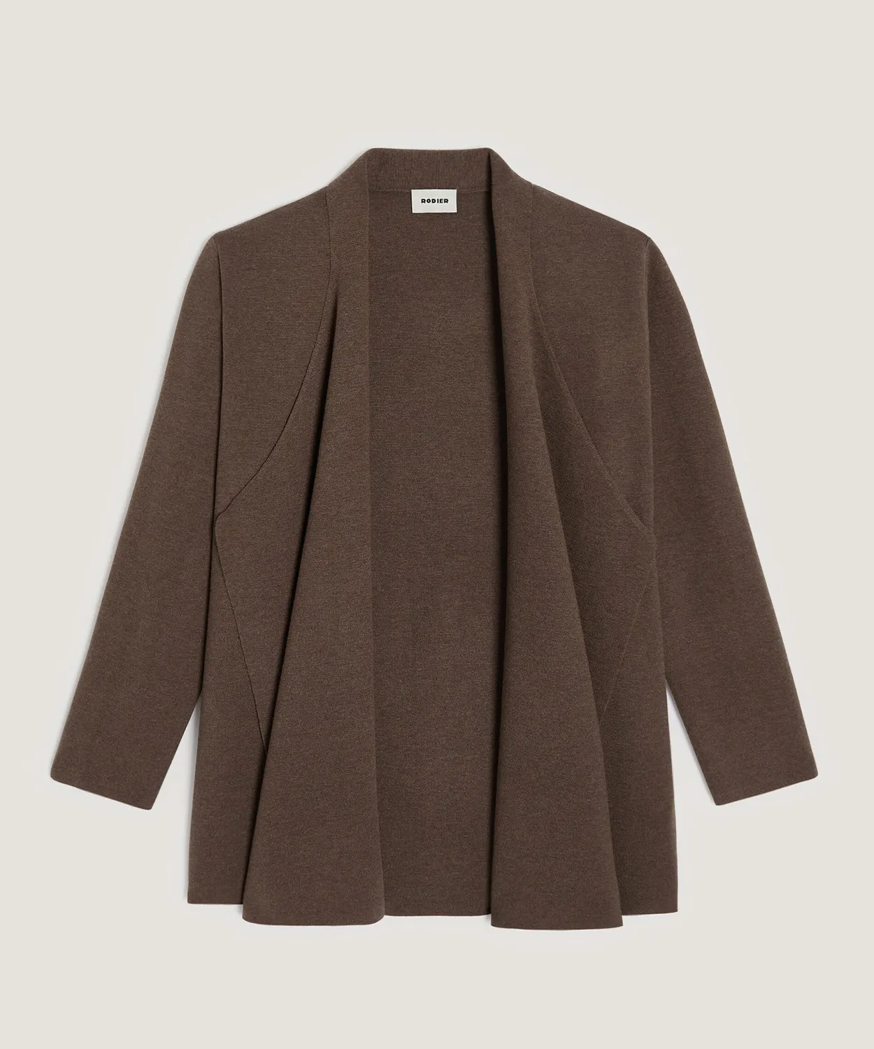 Rodier cardigan aperto oversize marrone havana