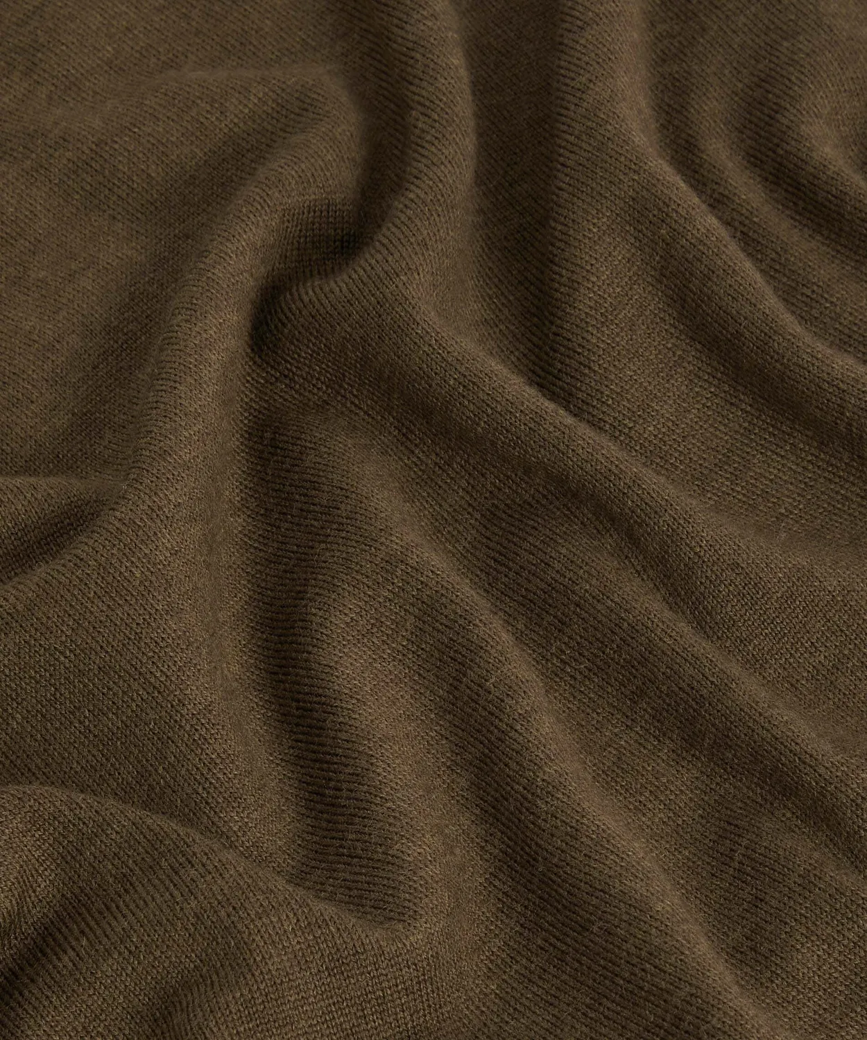Rodier polo lana merino bark brown uomo