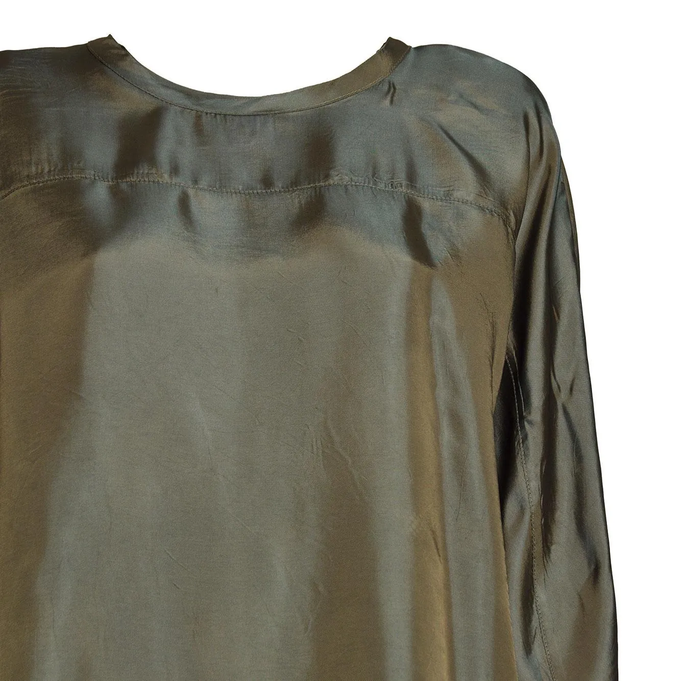 Aspesi 5638P101 blusa verde militare viscosa canotta taglia 40