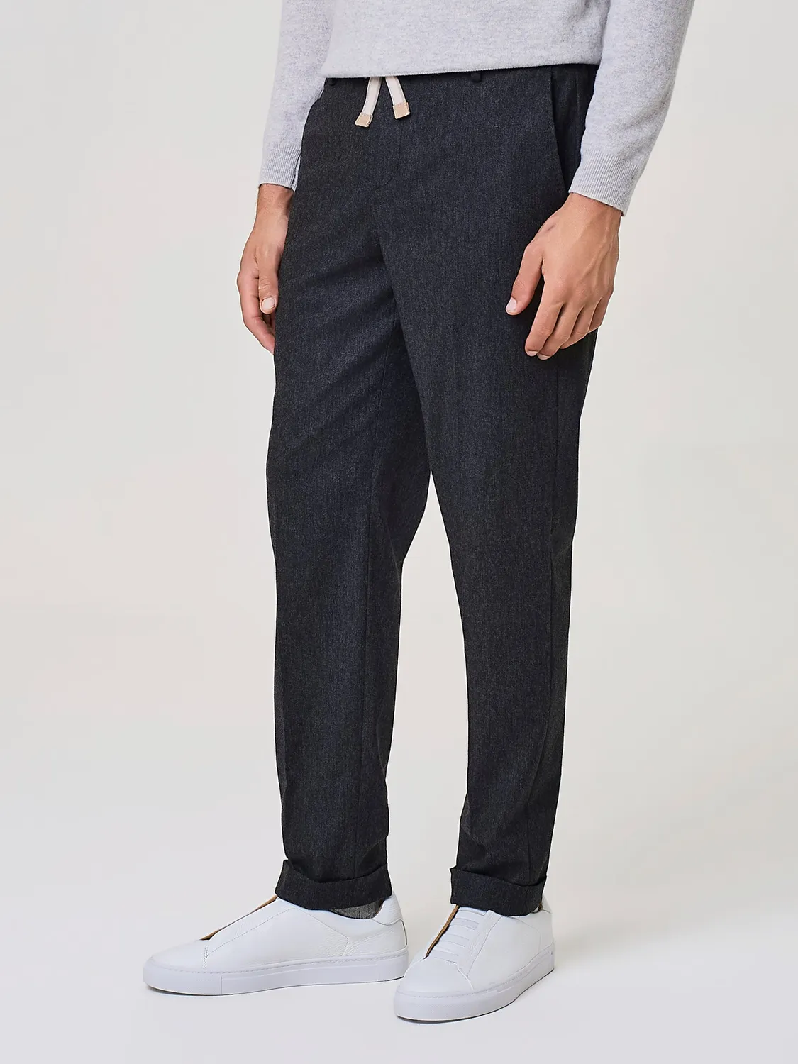Paul Taylor Pantalone flanella 5 tasche grigio scuro