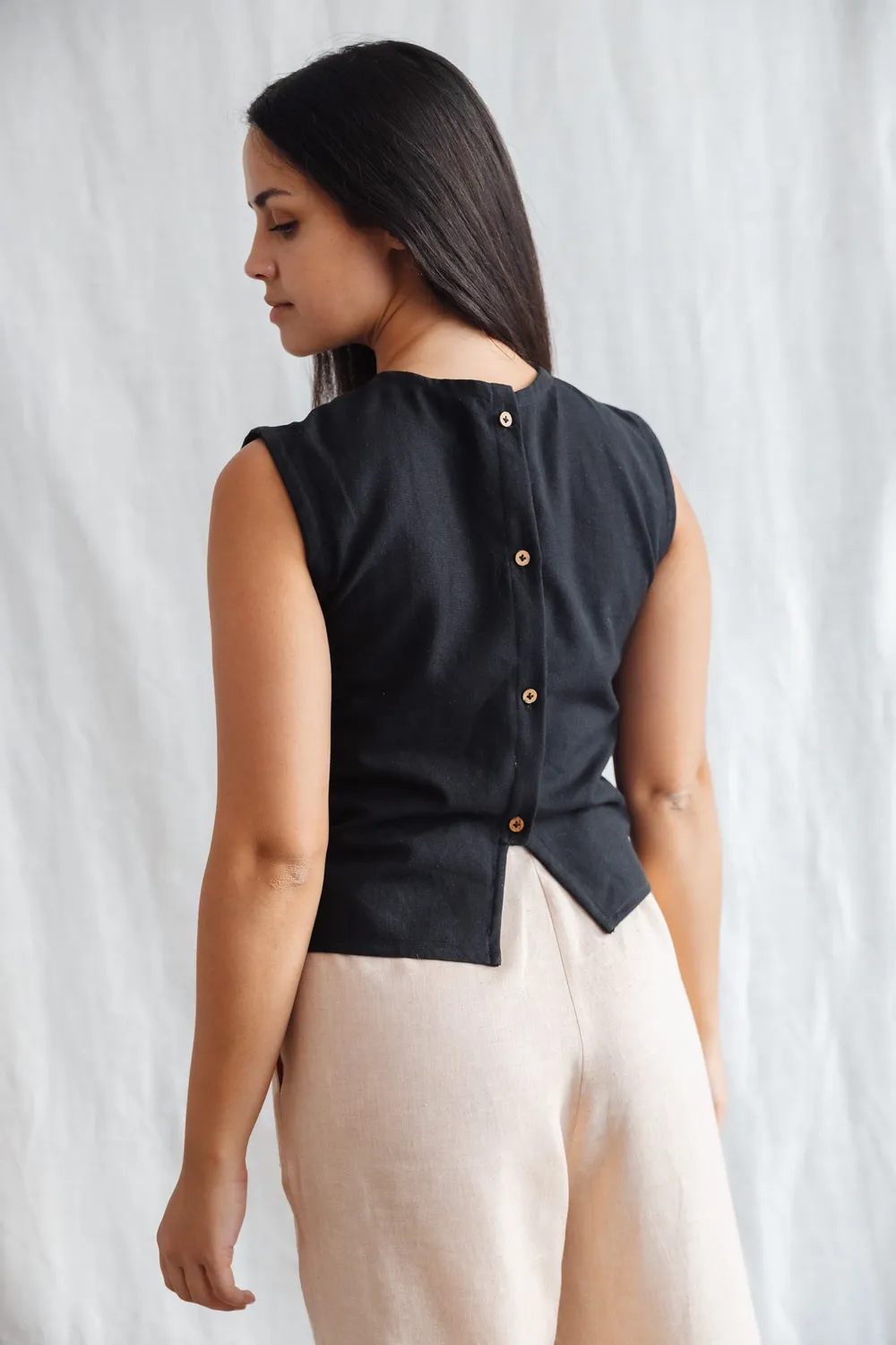 Jyoti Fair Works Arman top canapa nero