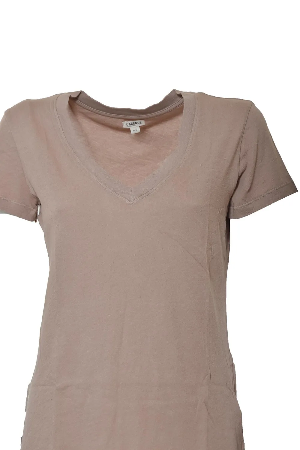 L'Agence Becca 5485DCJ t-shirt scollo V cipria slim