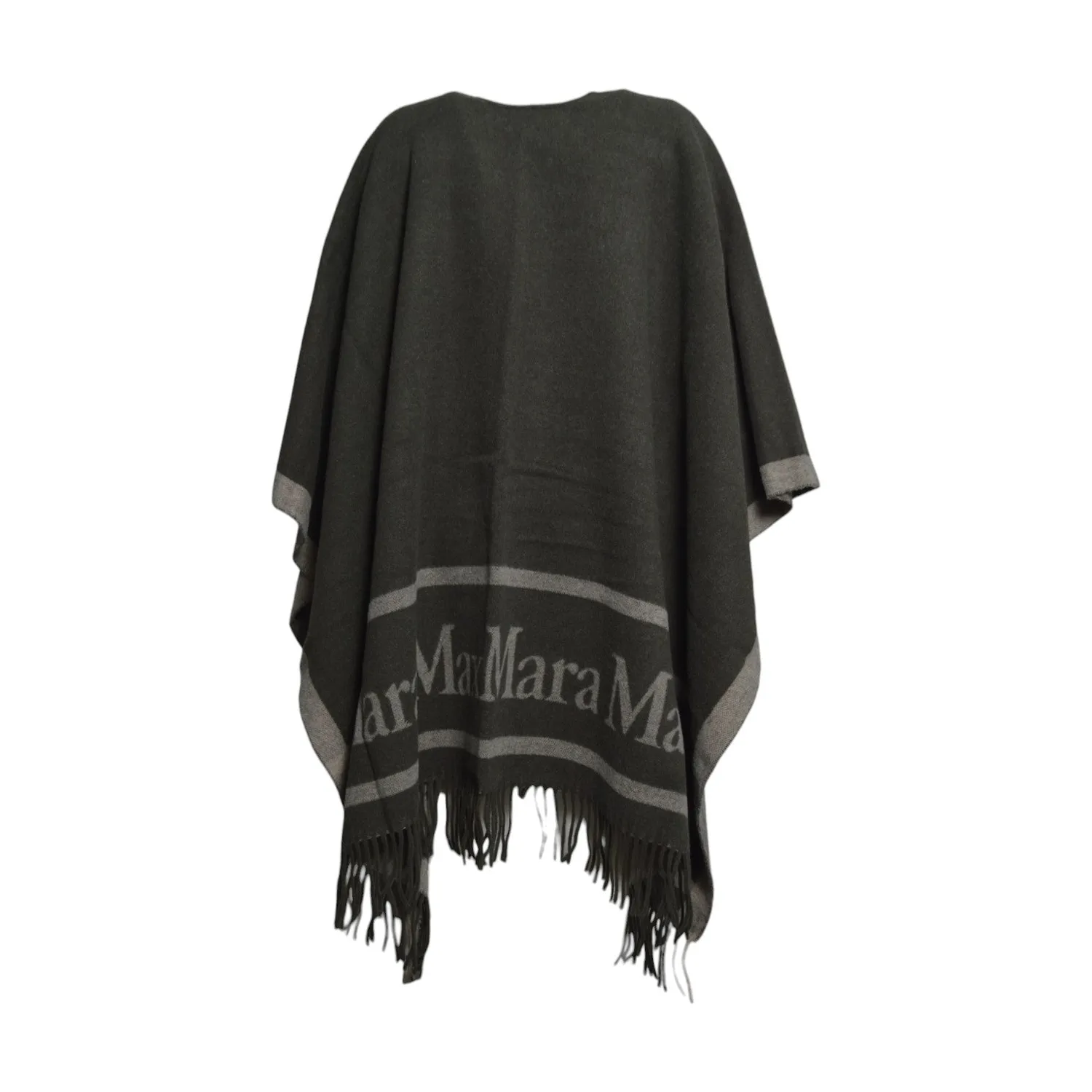 MaxMara Hilde mantella verde scuro lana