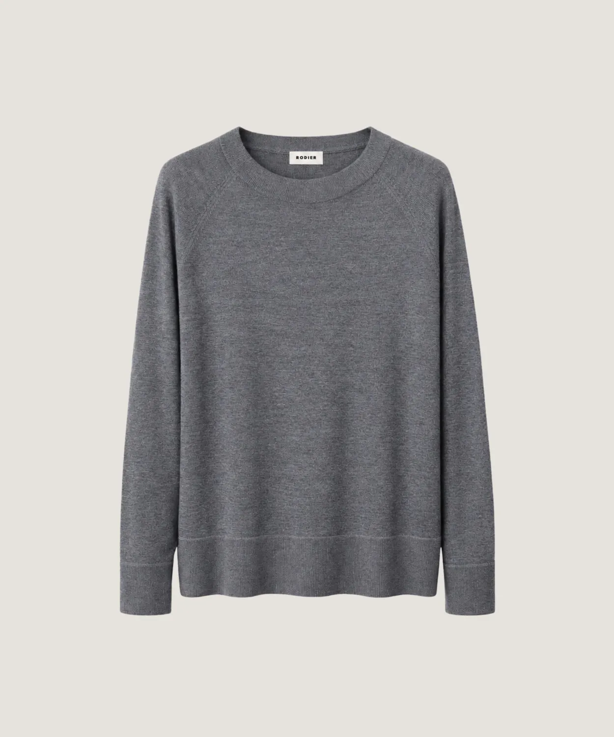 Rodier maglione lana merino girocollo grigio scuro