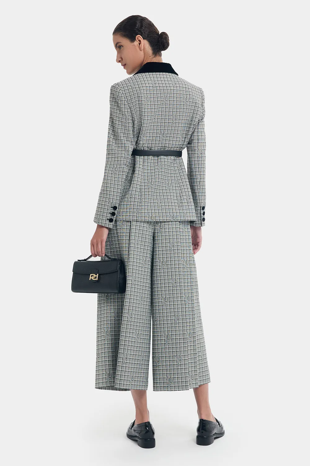 PORTS Elegance Check LT9J013UFP013 giacca check bianco nero