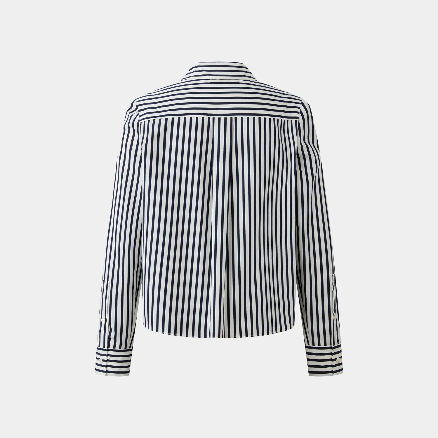 PORTS camicia navy stripe righe volant bottoni