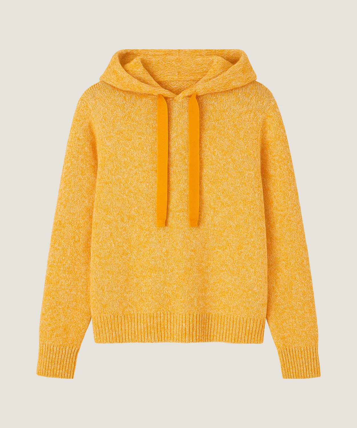 Rodier maglione cappuccio oversize giallo tasca marsupio