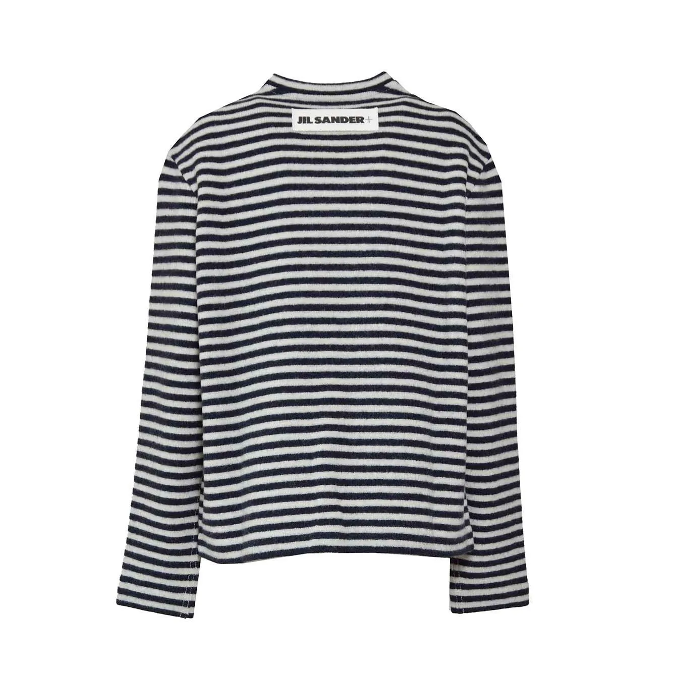 Jil Sander J40NH0008J20077 Pullover Lana Donna Righe Bianco Blu