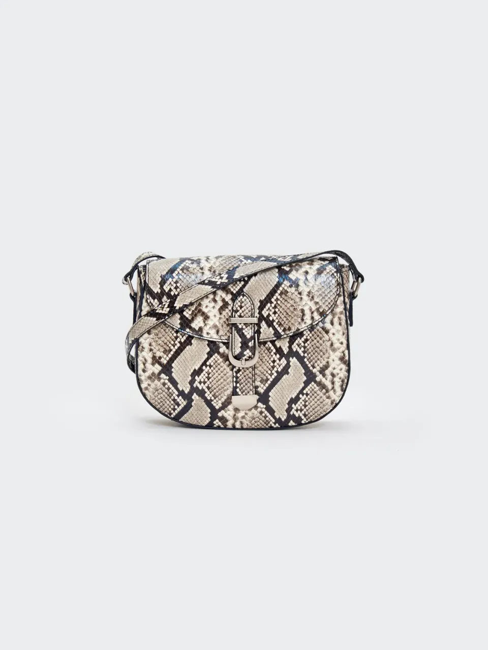 Vicolo Borsa Morgan Pitonata nera ecopelle