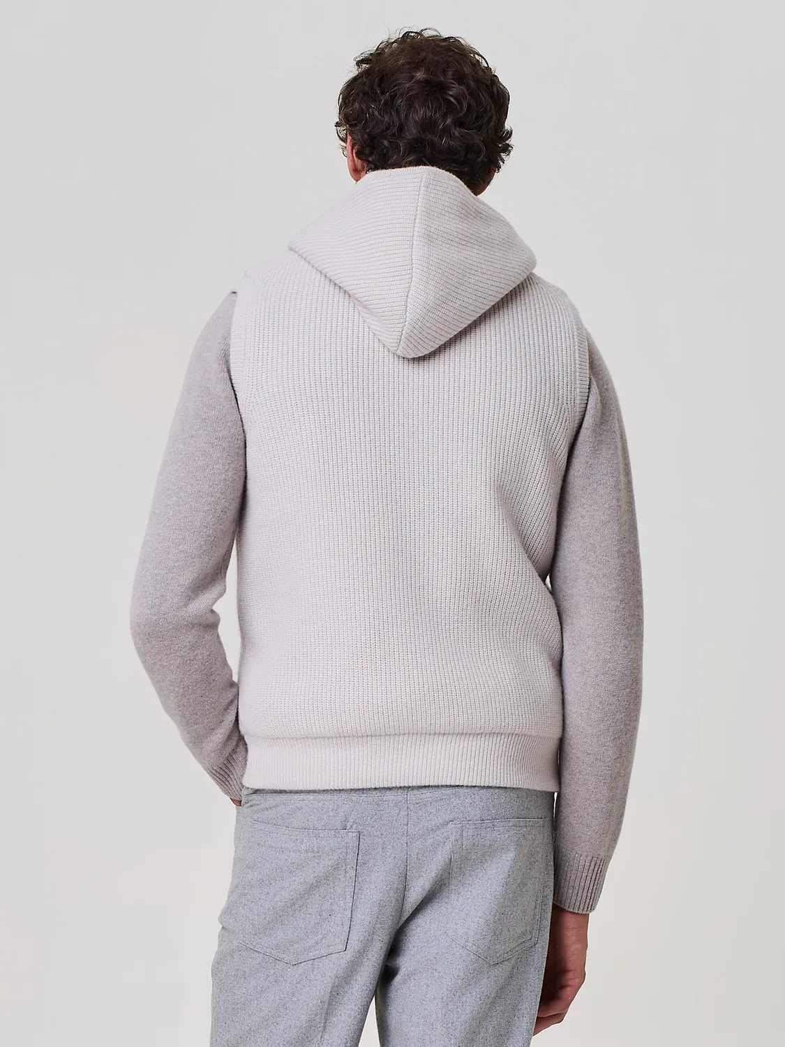 Paul Taylor Smanicato Gilet Lana Angora Burro