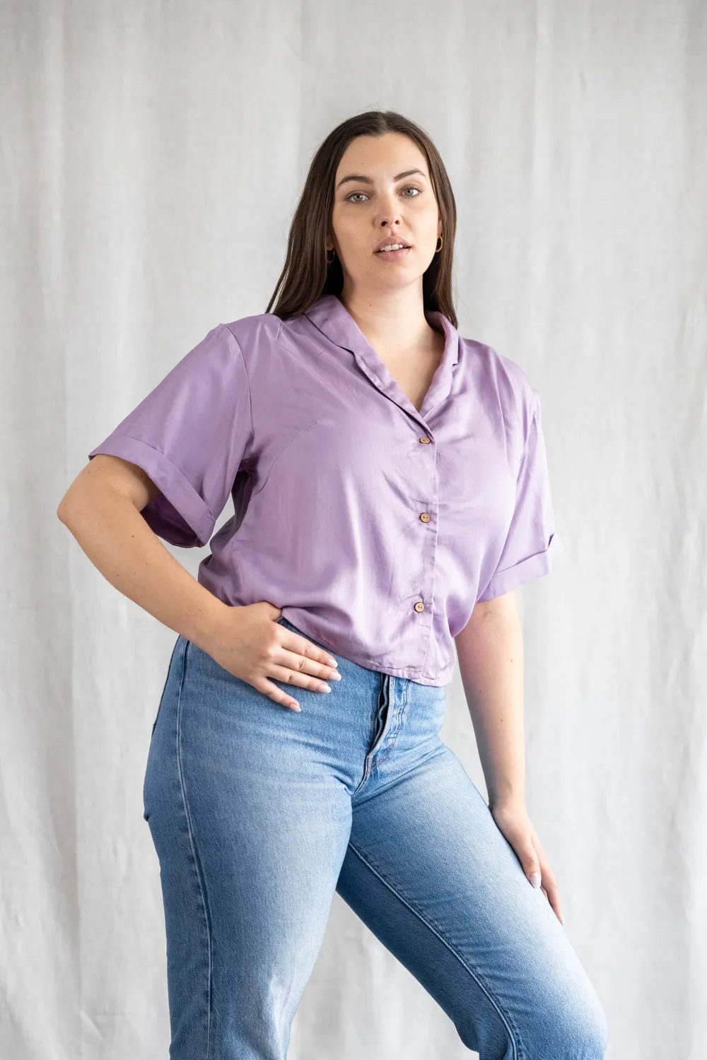 Jyoti Fair Works Avaani camicia in modal lilla