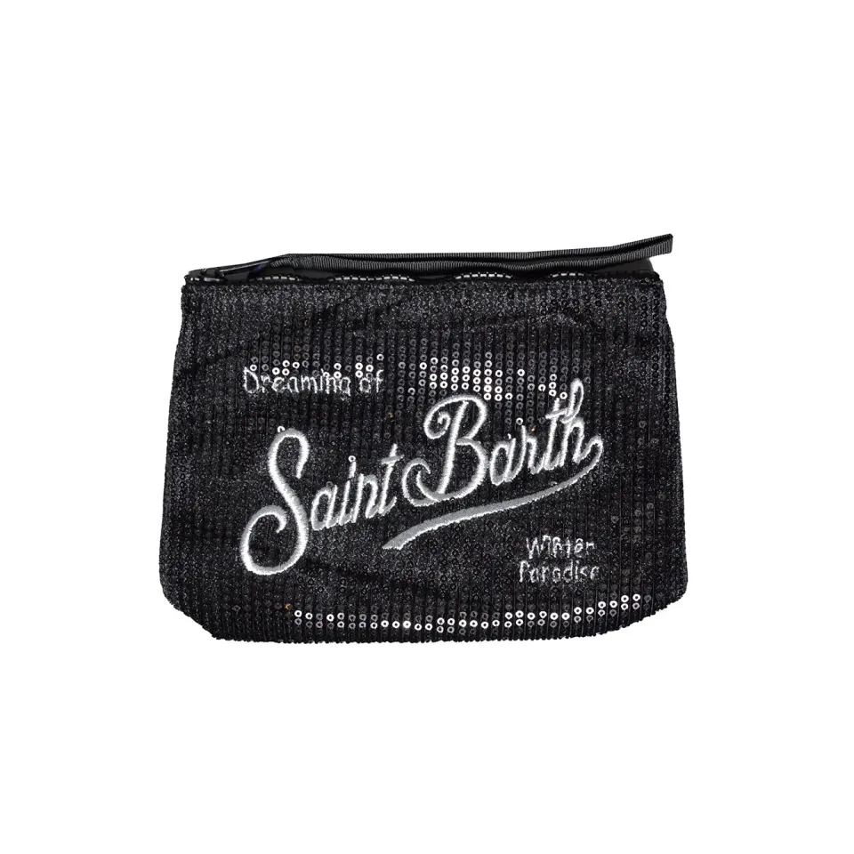 Saint Barth ALI0030 pochette donna nera paillettes
