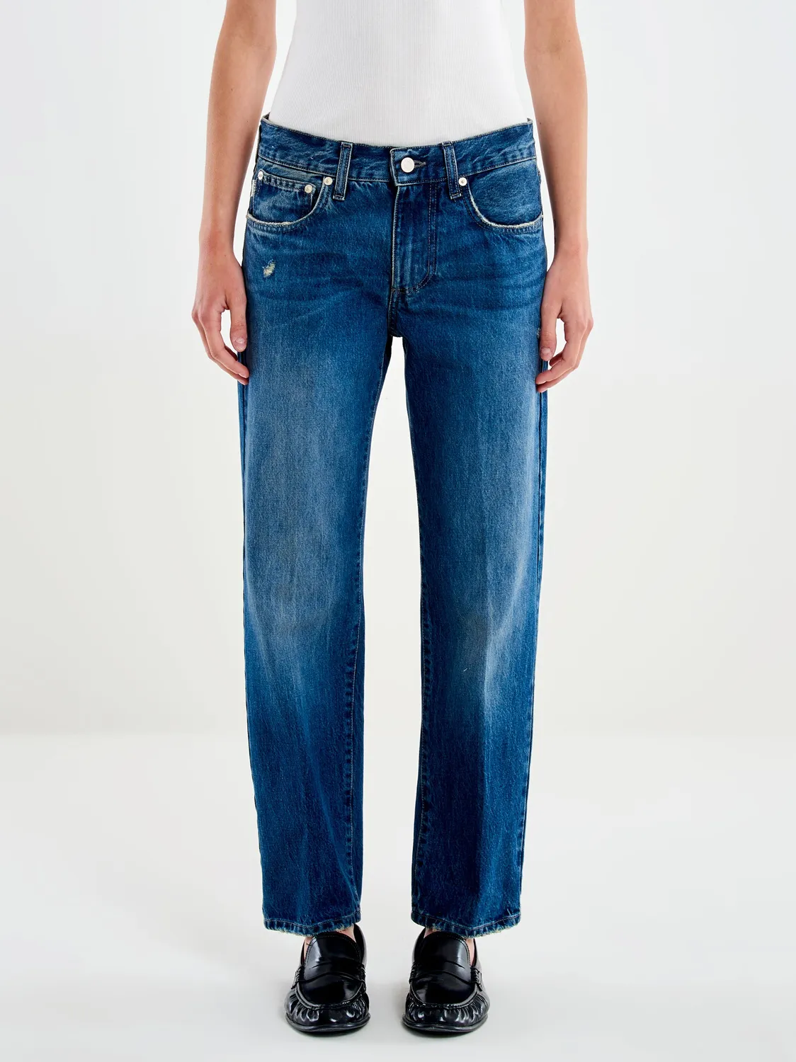 Vicolo Jeans Zeke Relaxed cropped blu taglie XS-L