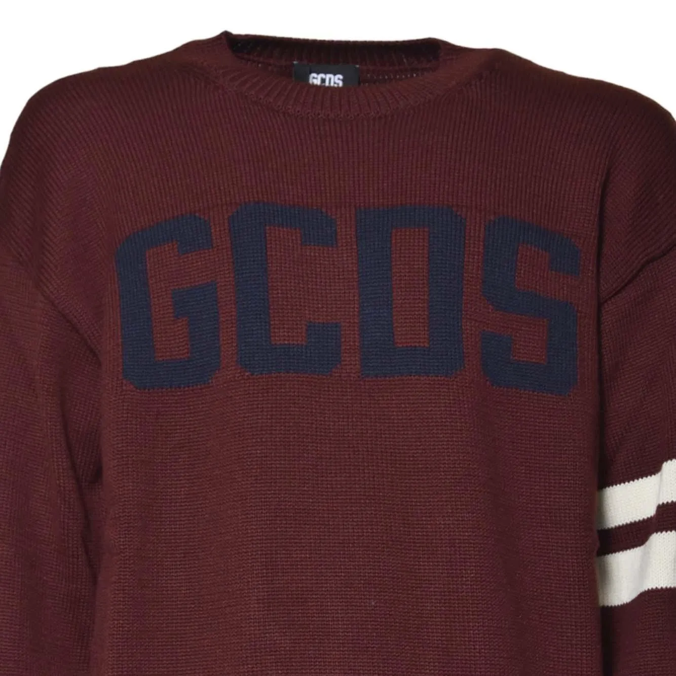 GCDS B2XM1506I5 felpa logo bordeaux cotone