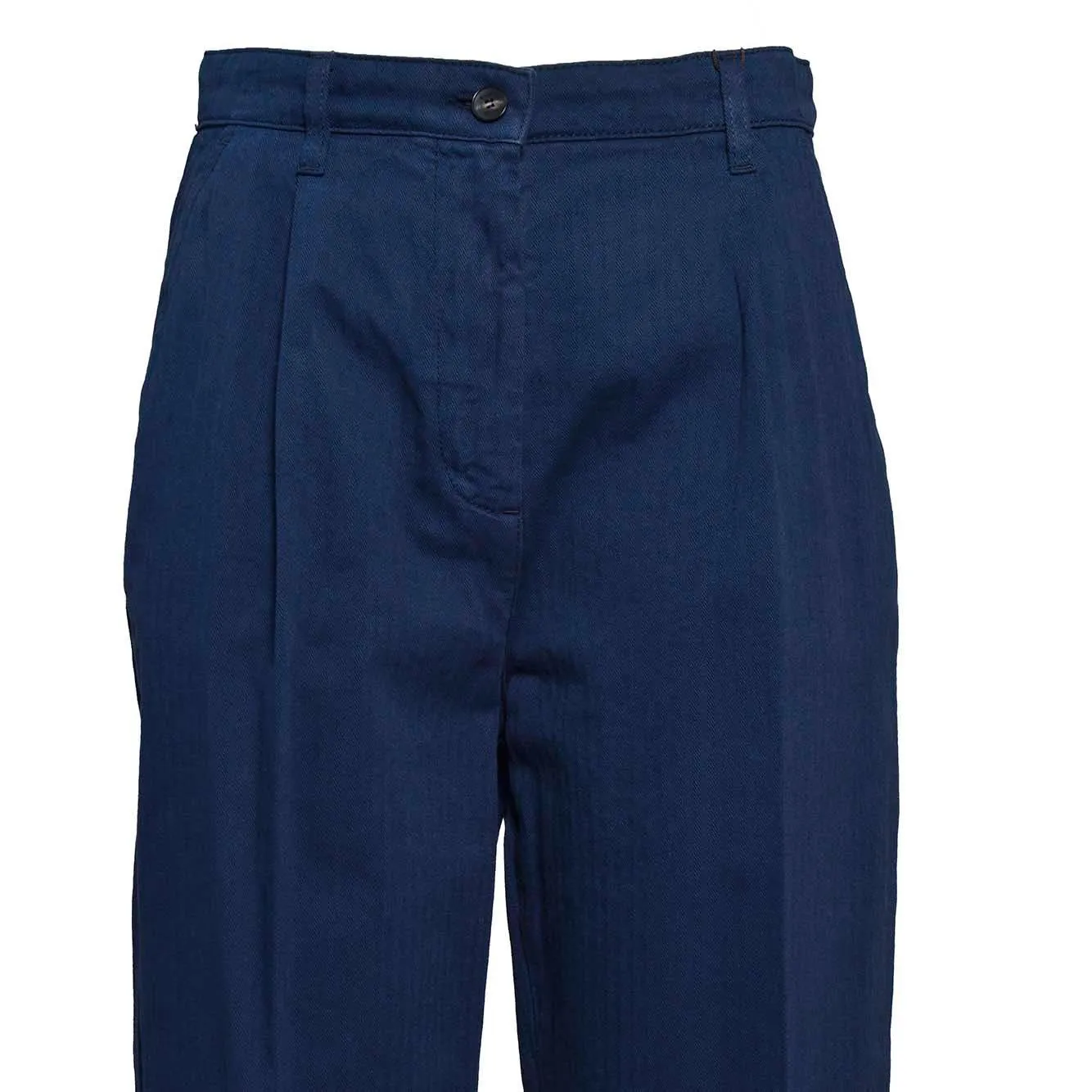 Etro WREA0018AC169 pantalone denim blu spinato donna