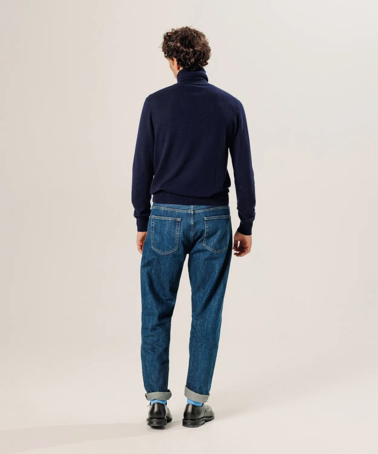 Rodier Maglione dolcevita cashmere maglione blu navy XXL