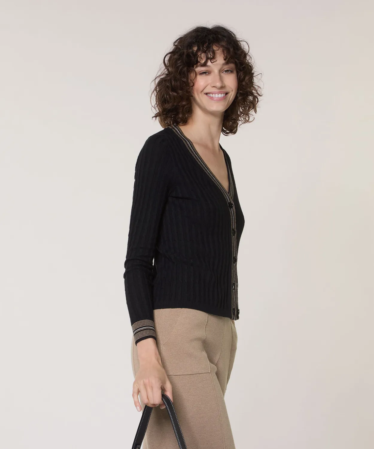 Rodier Cardigan a trecce cardigan nero S