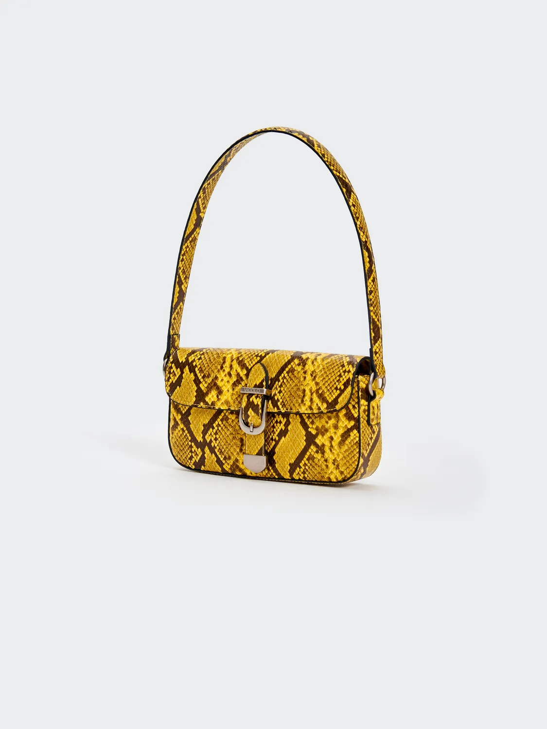 Vicolo Borsa Pencil Pitonata nera borsa ecopelle