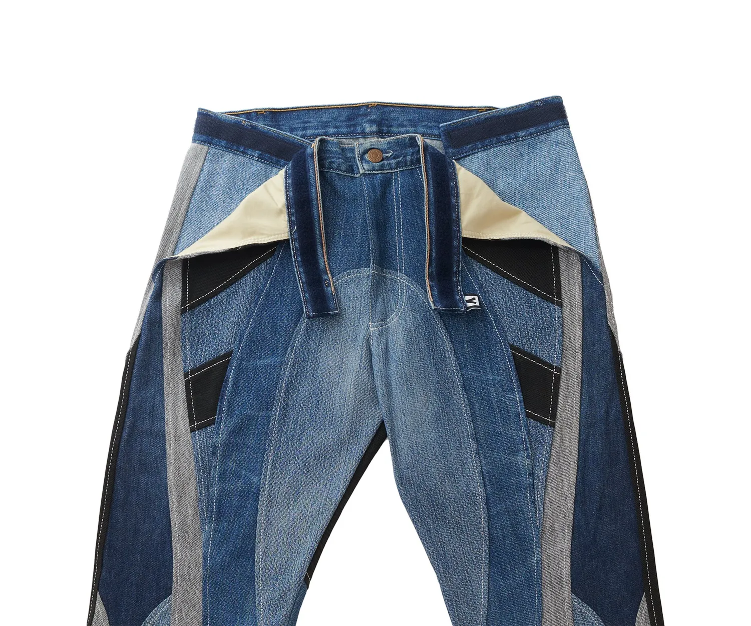 Marcello Pipitone Olimpia 3 jeans loose nero blu riciclato