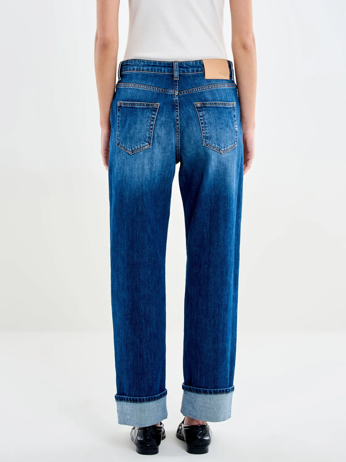 Vicolo Maggie Mom Fit jeans vita alta blu