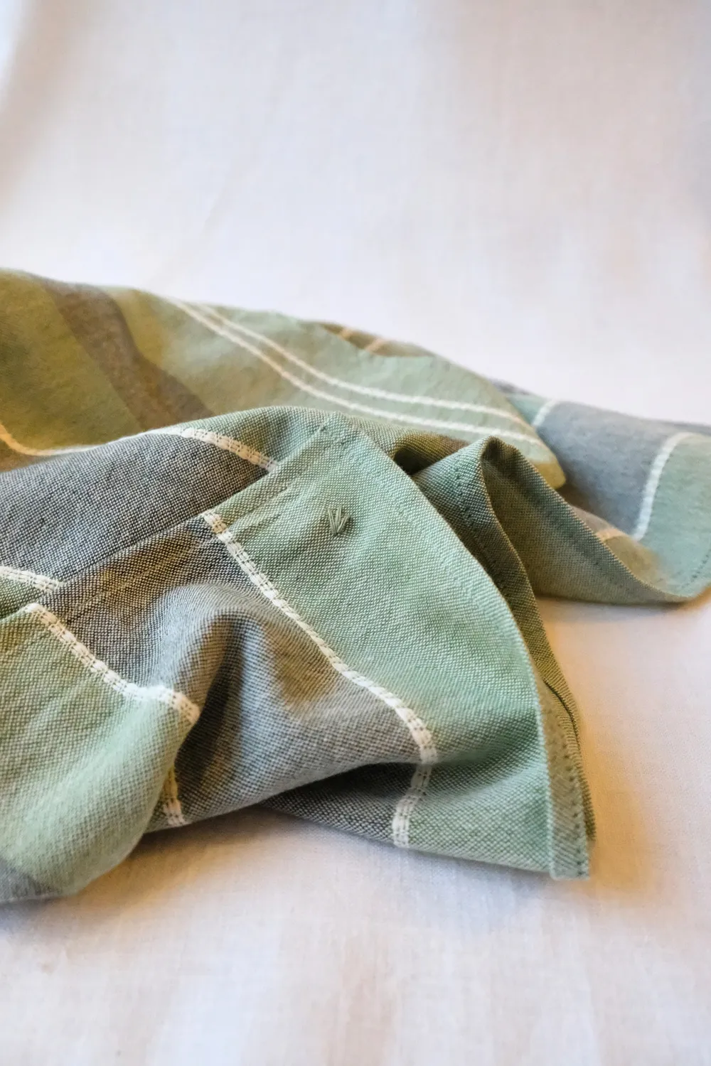 Jyoti Dupatti bandana sciarpa cotone blu verde