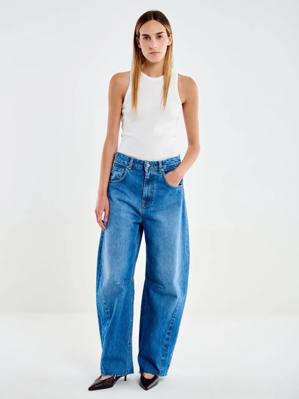 Vicolo Delia Jeans Barrel Blu Taglia S