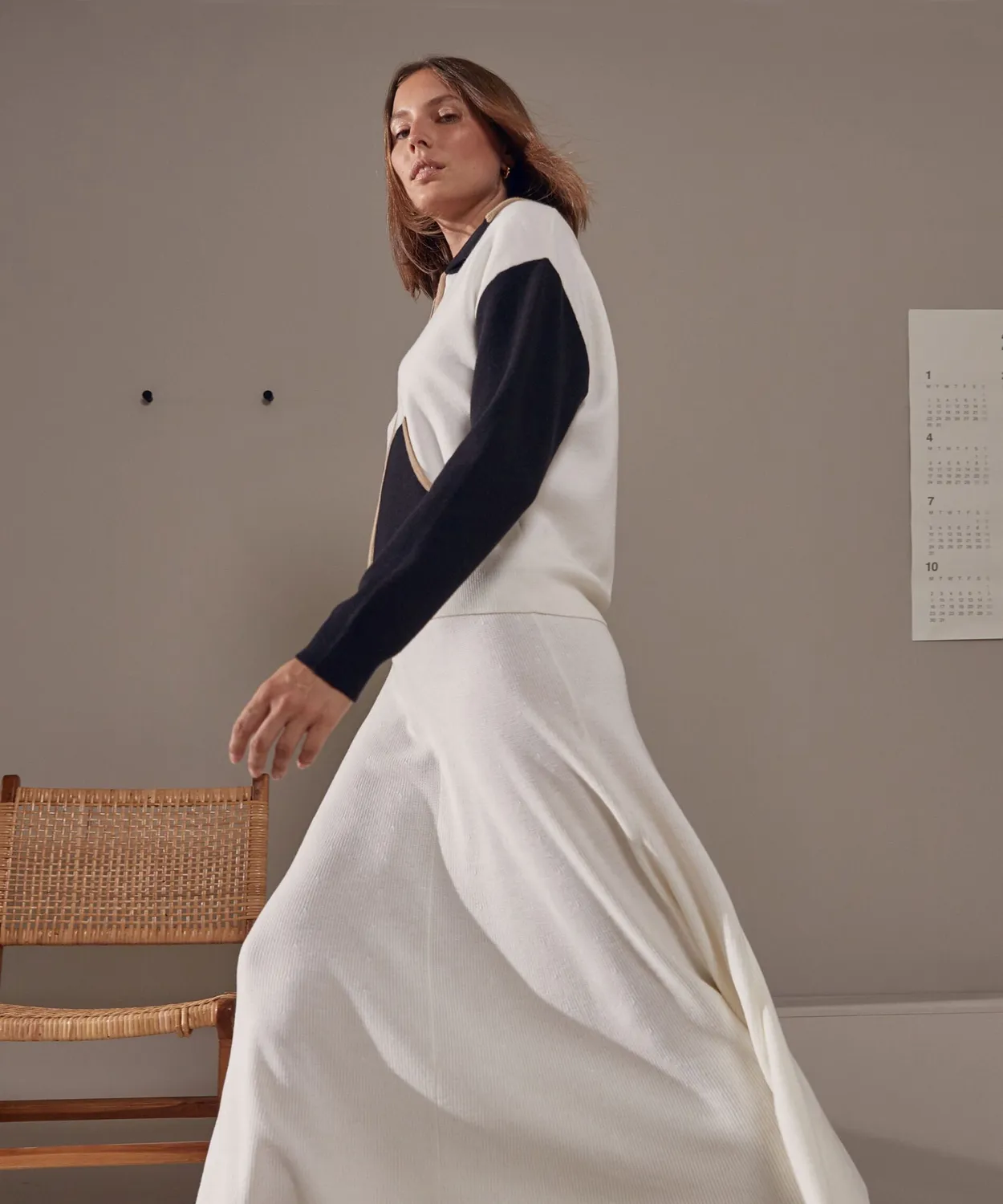 Rodier giacca zip maglia Milano bianca