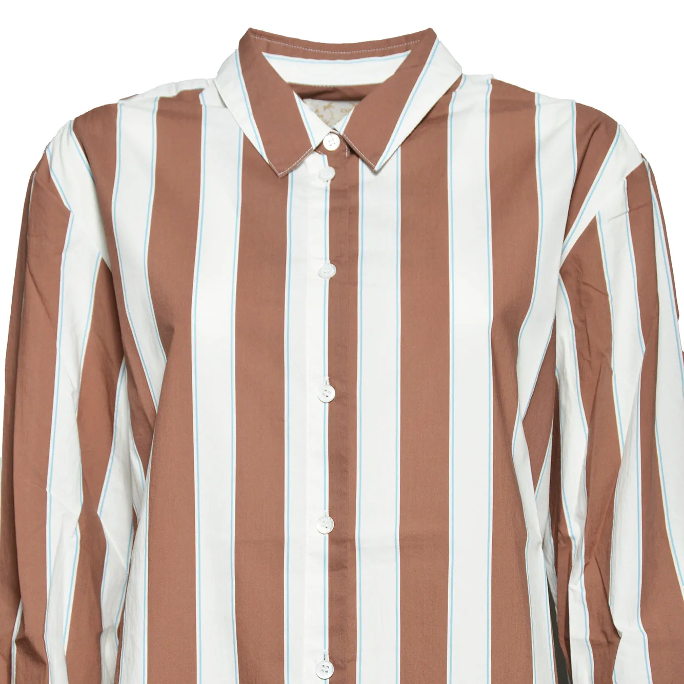 Saint Barth Brig001 Brigitte Shirt camicia donna cotone beige