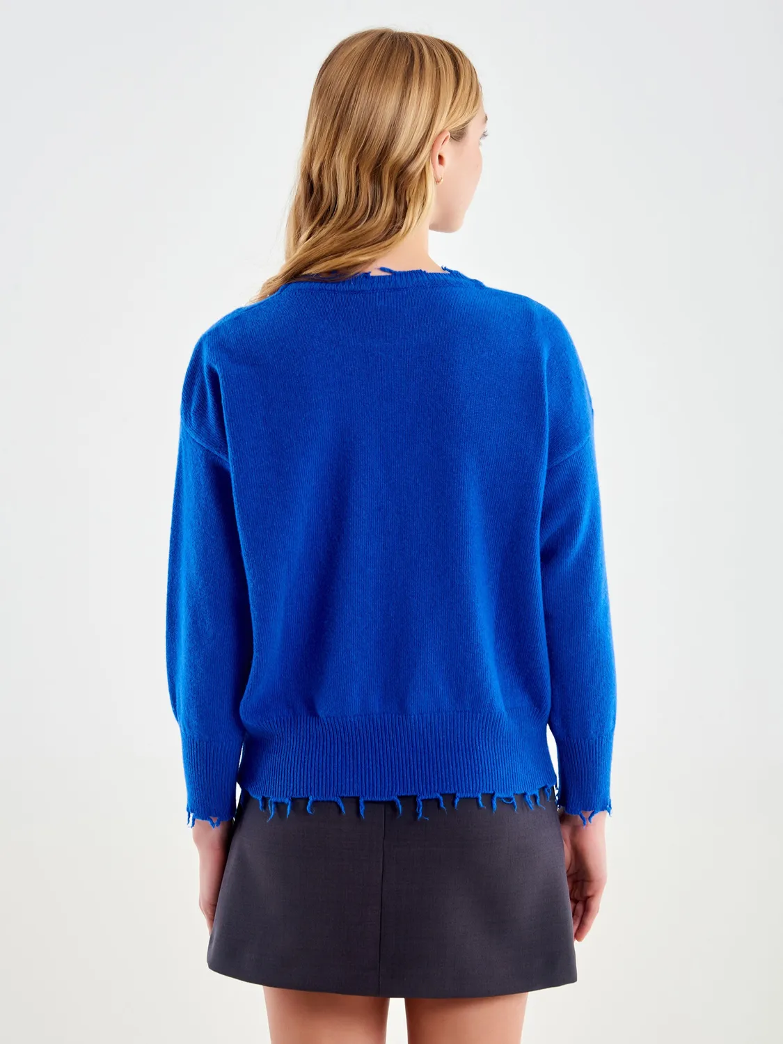 Vicolo pull con rotture misto lana cashmere