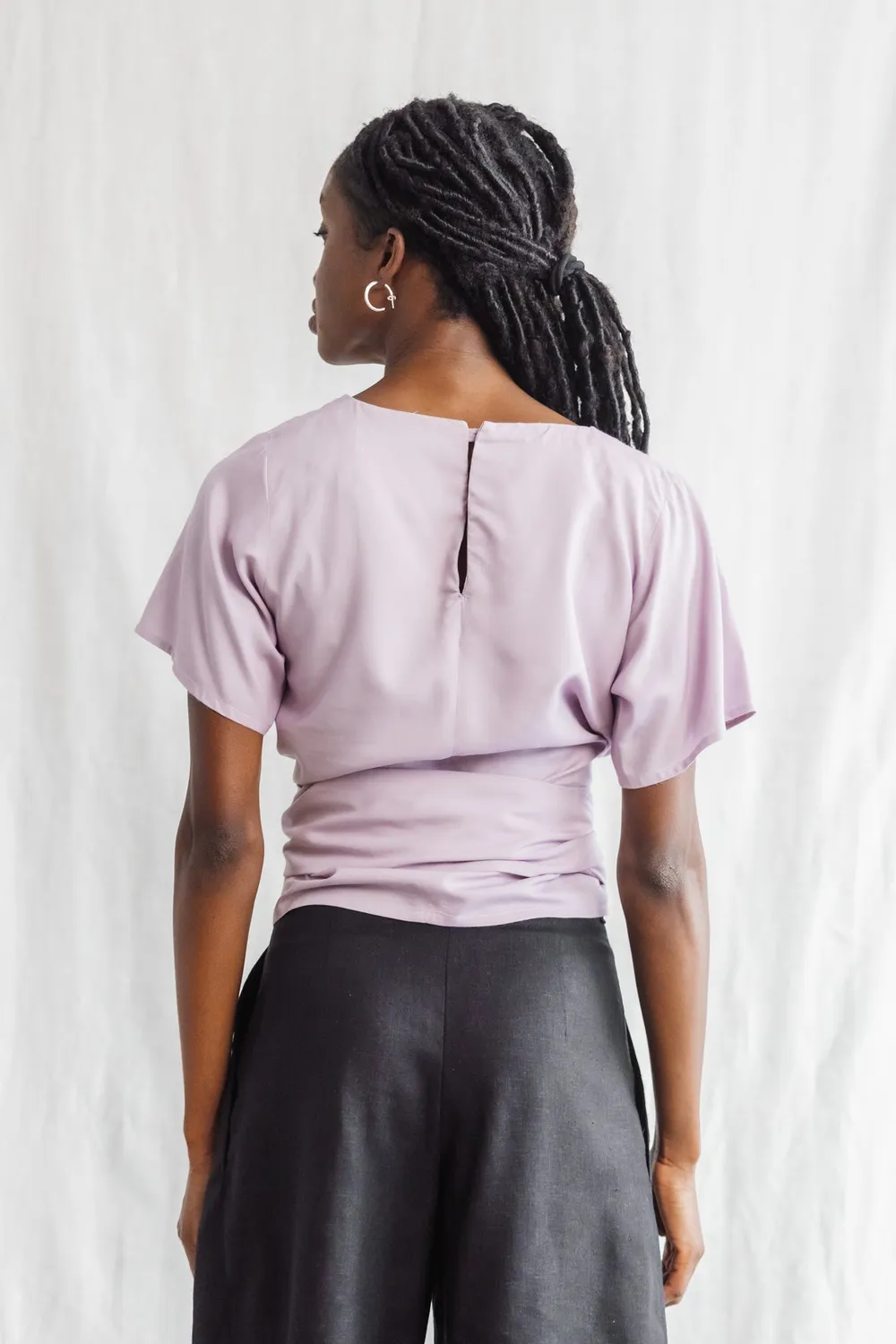 Jyoti - Fair Works Kamalia shorts neri canapa tencel