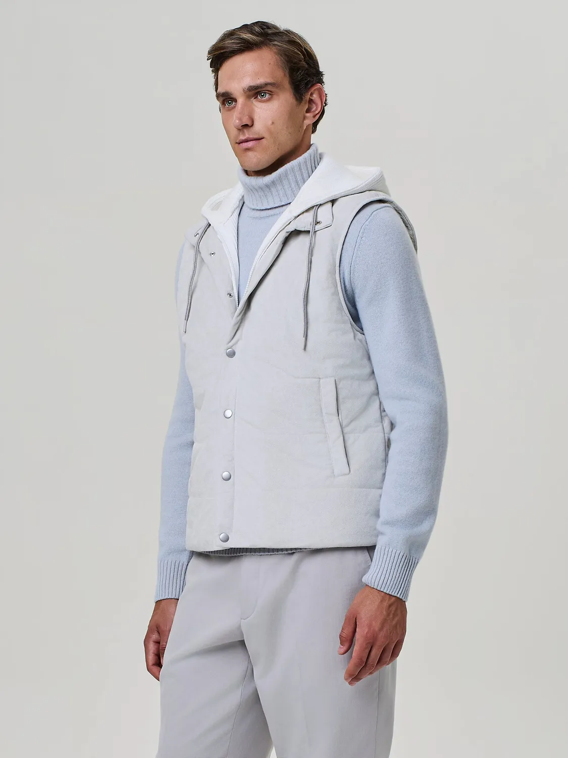Paul Taylor smanicato suede ghiaccio pettorina maglia