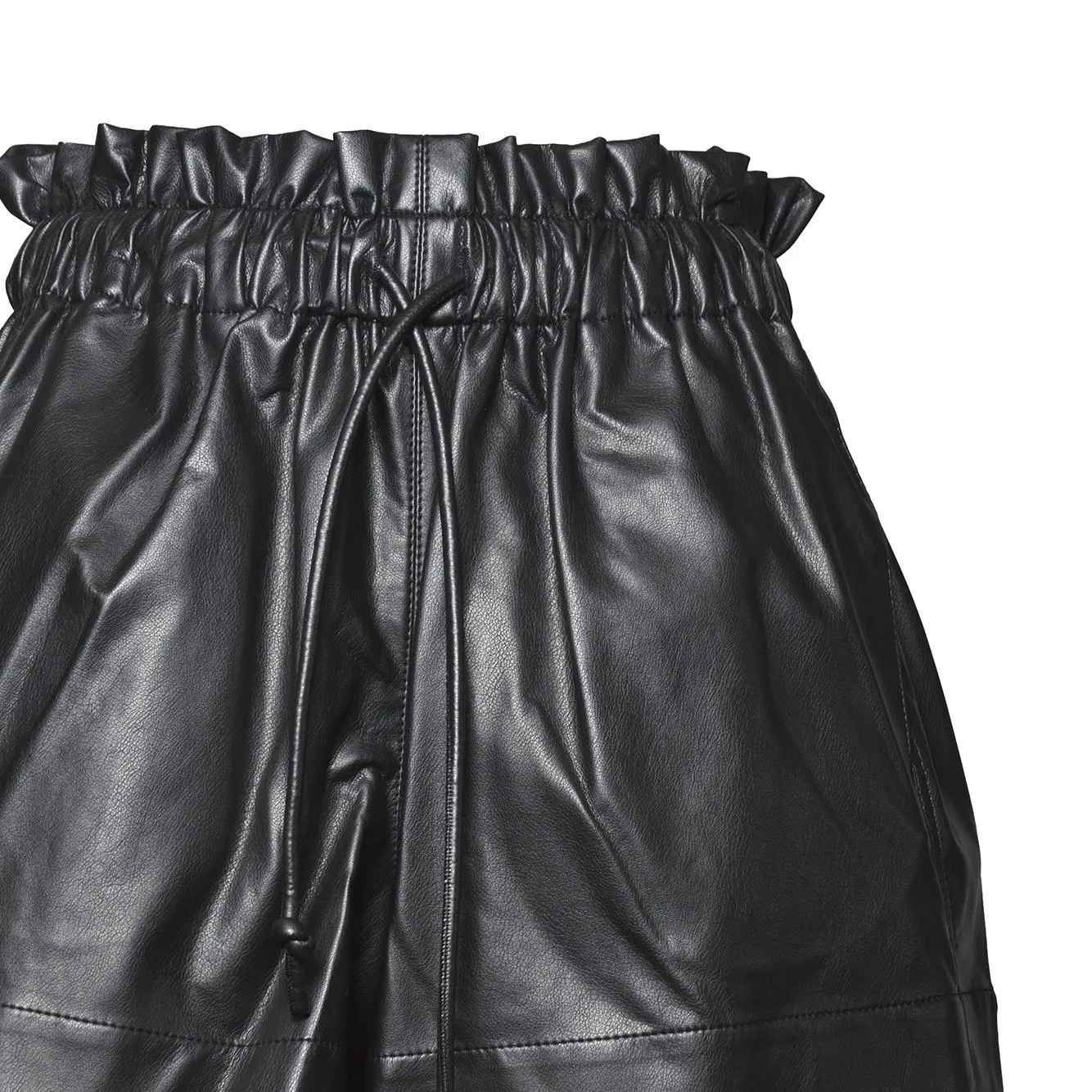 Marant Étoile Naline SH0271FAD1B03E shorts nero ecopelle