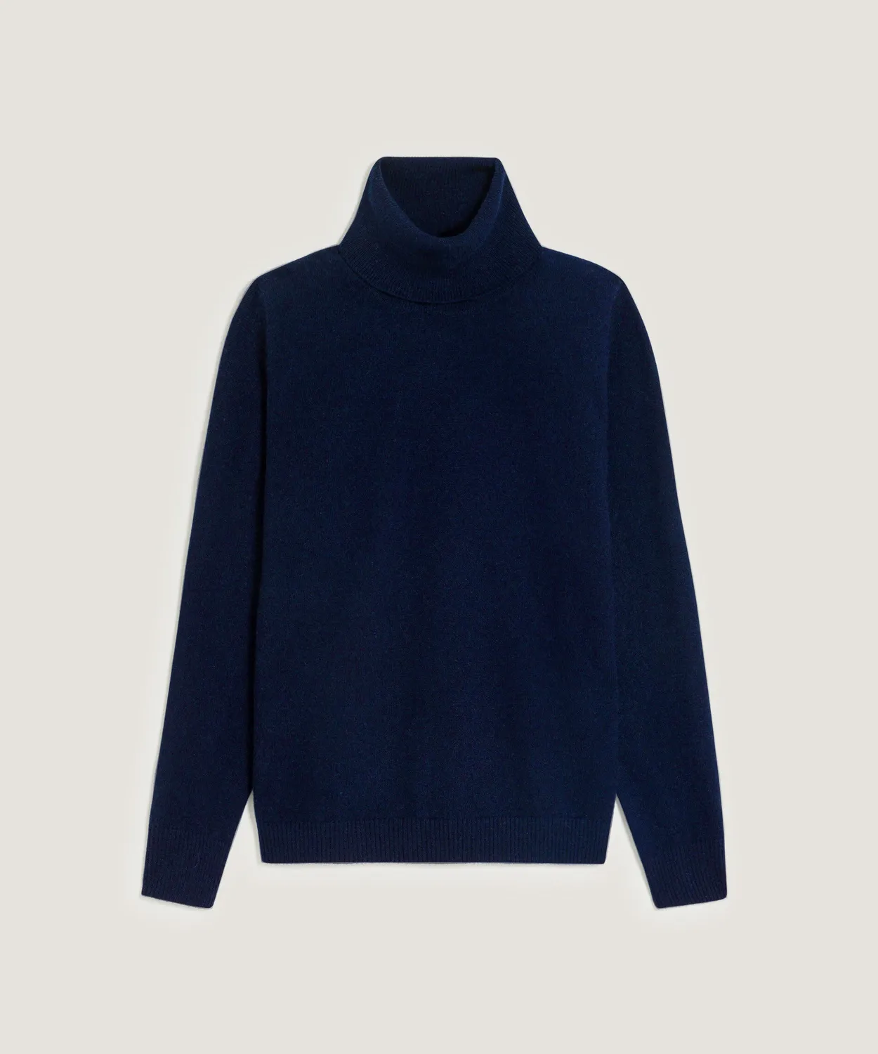 Rodier Maglione dolcevita cashmere blu notte 100% cashmere